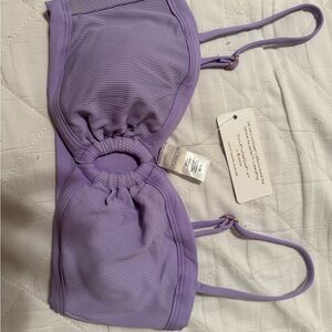 L*Space Lavender Ribbed Bikini Top